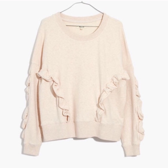 Madewell Tops - Madewell ruffle sweatshirt top
